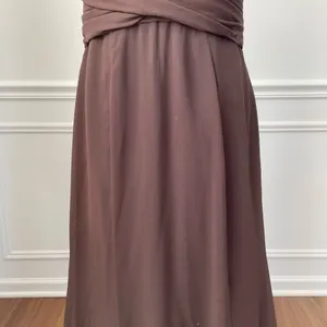 Wtoo Chocolate Brown Formal Gown Bridesmaid Dress Open Back Halter 6 thumbnail 4