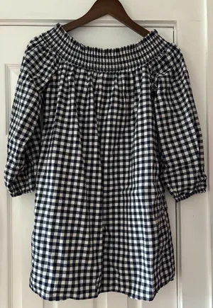 Abercrombie & Fitch Black and White Gingham Mini Dress‎ thumbnail 1