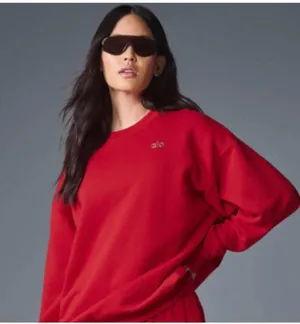 Alo Accolade Crewneck Pullover - Bold Red thumbnail 1