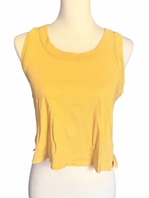 Madewell Softfade Cotton Crop Tank Yellow Small thumbnail 1