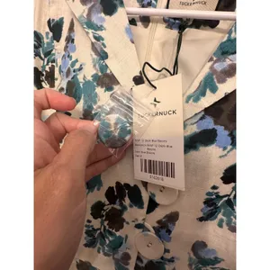 Tuckernuck Budding Bluebell Hadley Floral Print Linen Midi Dress Blue‎ Blooms M thumbnail 3