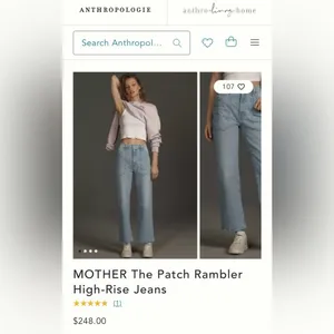 NWT MOTHER Denim The Patch Rambler Ankle Norway Dude Wash Size 27 thumbnail 4