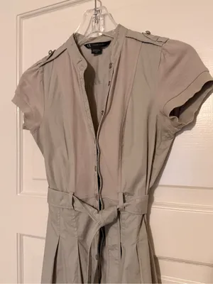 Last chance-Armani Exchange Light Taupe Button-Front Shirt thumbnail 2