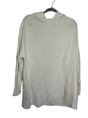 🤍 Free People Ottoman Slouchy Tunic Sweater Cream Ribbed Mock Neck Medium 🤍 thumbnail 2