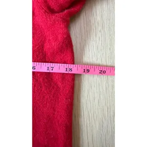 J. Crew Red Crew Neck Wool Blend Pullover Sweater Bright Red Size Medium thumbnail 6