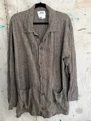 Flax Long Linen Chore Jacket thumbnail 1