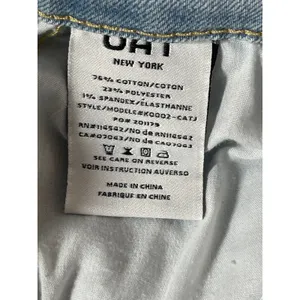 OAT Blue Light Wash High Waisted Split A Line Midi Denim Jean Skirt Size 10/30 thumbnail 5