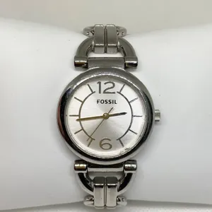 Fossil women’s watch 32mm round quartz analog BQ1600 all stainless steel running thumbnail 1