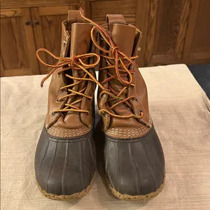 LL‎ Bean Boots 8” tall, rubber leather winter hiking outdoor women’s Size 6 thumbnail 2