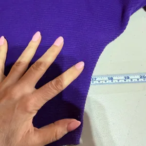 Lauren Ralph Lauren Sweater‎ Womens S Purple Batwing Ribbed Boatneck Minimalist thumbnail 8