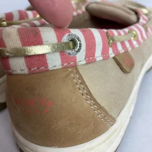 Sperry Top‎ Sider Angelfish Boat Shoes Women 6 Leather Cream Pink Nautical Flats thumbnail 10