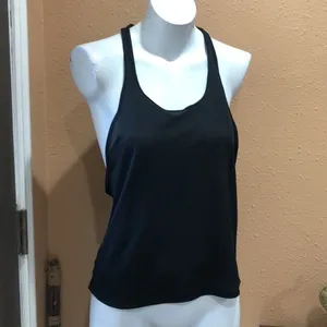 Victoria’s Secret black razor back tank top thumbnail 2
