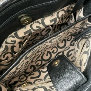 Guess Leather Handbag Black/Coal Top Handle Bag thumbnail 9