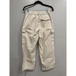 Uniqlo Cargo Pants Women's XS Beige Wide Leg‎ Cotton Utility Gorpcore thumbnail 5