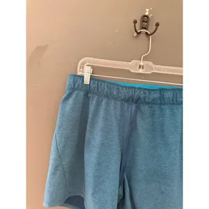Nike Dri-FIT Womens Teal Heathered Athletic Shorts Medium Drawstring Pockets thumbnail 4