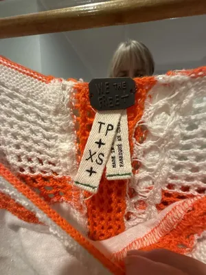 We The Free Bunny Top Crochet Detail Open Knit Crop Shirt thumbnail 3