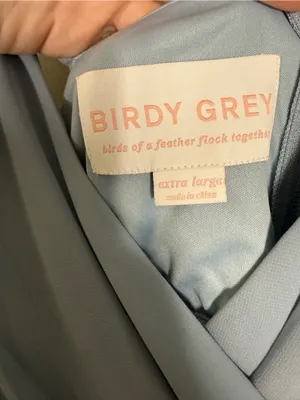 NWT Birdy Grey Kaia Dress Chiffon Dusty Blue Bridesmaid Size XL thumbnail 8