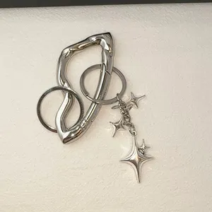 Star Keychain Charm for Men Women Carabiner Car Keychain Key Ring Bag Charm thumbnail 3