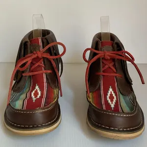 Ariat Fringe Leather Moccasin Boots Women’s 6 Western Boho Multicolor Suede thumbnail 4