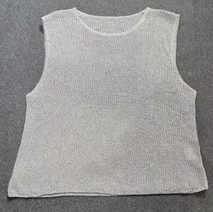 Women's White and Grey Jumper Size L thumbnail 1