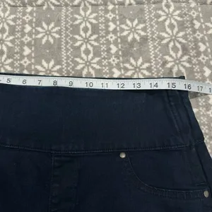 Spanx High Rise Side Zip Alexia‎ StretchSkinny Jeans Indigo Large Minimalist thumbnail 10