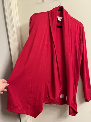Athleta Pranayama Restore Wrap Cardigan Red Size XS thumbnail 7