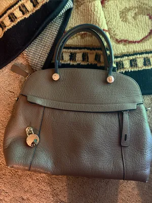 Furla Taupe Leather‎ Satchel with Gold-Tone Charm thumbnail 1