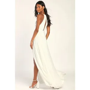 NEW Lulus Romantic Mood Lace Sleeveless Maxi Dress in White Small thumbnail 9