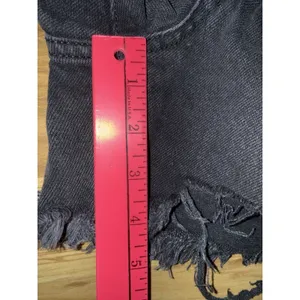 Aeropostale Women's Sz 6 Black Wash Denim 90s High Rise‎ Cut Off Shorts thumbnail 8
