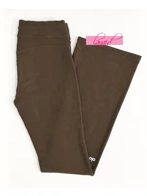 Alo Sway Bootcut Sweatpants Olive Tree High-Rise Waist Army Brown Flare Sweats M thumbnail 8