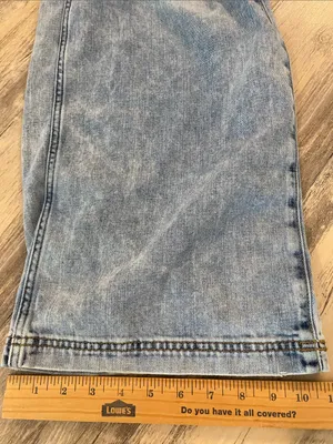 Aerie Cargo Denim Utility Overalls Dungarees Blue Size XL thumbnail 5