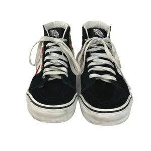 Vans Sk8-Hi Logo Flame Black Canvas Lace-up High Top Casual Sneakers Shoes Sz 8 thumbnail 2