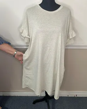 Luna E. T-shirt Dress with Ruffle Sleeve Size Large thumbnail 2