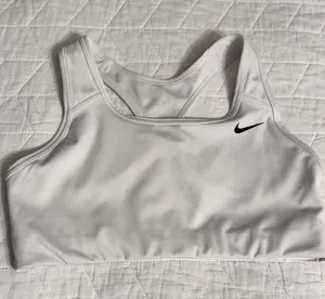 Nike dri fit sports‎ bra, women size medium, white thumbnail 1