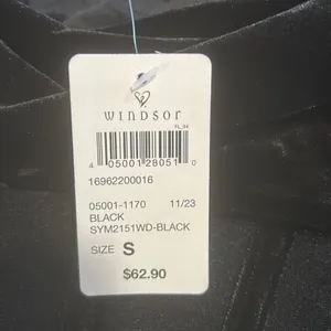 WINDSOR Elegant Black Off-Shoulder Home Coming Dress Size Small thumbnail 6