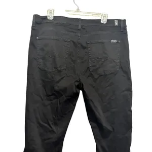 7 For All Mankind Boyfriend Jeans Slim Fit Button Zip Fly Black Women's 33 NWOT thumbnail 5