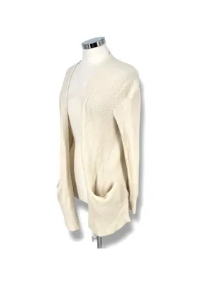 Madewell Kent Cream Open Front Cardigan Sweater Pockets Size Small Cozy Cottage thumbnail 4