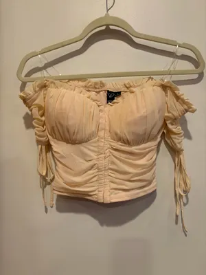 Windsor Hooked In Ruched Crop Top thumbnail 5