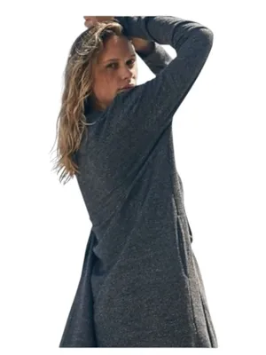Free People FP Beach ☀︎︎ Bicoastal Open Duster Long Cardi ☀︎︎ Charcoal ☀︎︎ Small thumbnail 3
