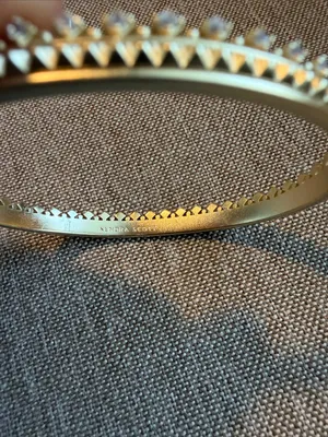 Kendra Scott Gold Crystal Rim Bangle Bracelet thumbnail 3