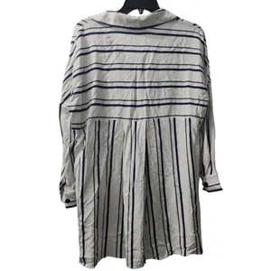 Zara Basic‎ Striped Tunic Top Long Sleeve Button Down Shirt XS thumbnail 2