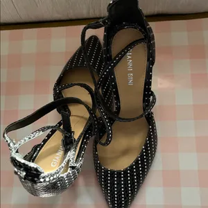 Giani Bernini  Black  polka withCrisscross Studded Heels thumbnail 10