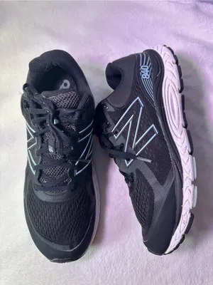 New Balance Black Sneakers with Light Blue Accents thumbnail 5