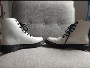 Dr. Martens White Lace Up Boots thumbnail 6