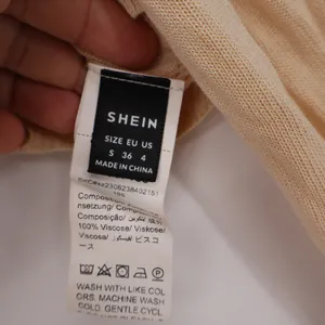 SHEIN Shrug Womens S Beige Puff Sleeve Knit Bolero Excellent thumbnail 2
