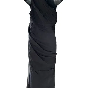 Adrianna Papell black floral embellished drape maxi night dress size 8 thumbnail 5