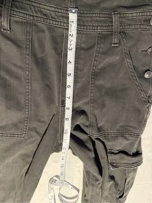 aerie baggy gray Cargo Denim Overalls wide leg size M thumbnail 11