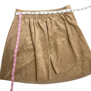 Aritzia Wilfred Free faux suede tan mini skirt Medium thumbnail 6
