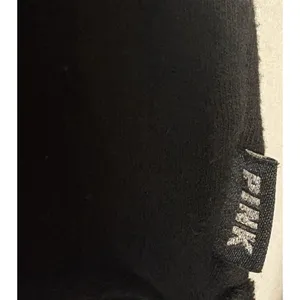 Pink Coconut Boutique PINK Victoria's Secret Women Hoodie M Black Logo Drawstring Long Sleeve Fleece thumbnail 4