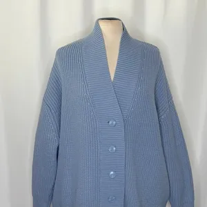 Revolve WEWOREWHAT Oversized‎ Cardigan Sweater Chunky Knit Storm One Size thumbnail 3